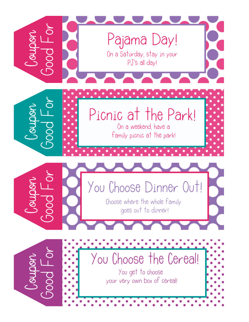 Kids Coupon Book, 39 Printable Coupons for Kids, Gifts for Kids, Gifts ...