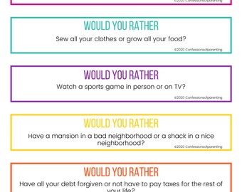 100 Would You Rather Questions for Couples Journal (Instant