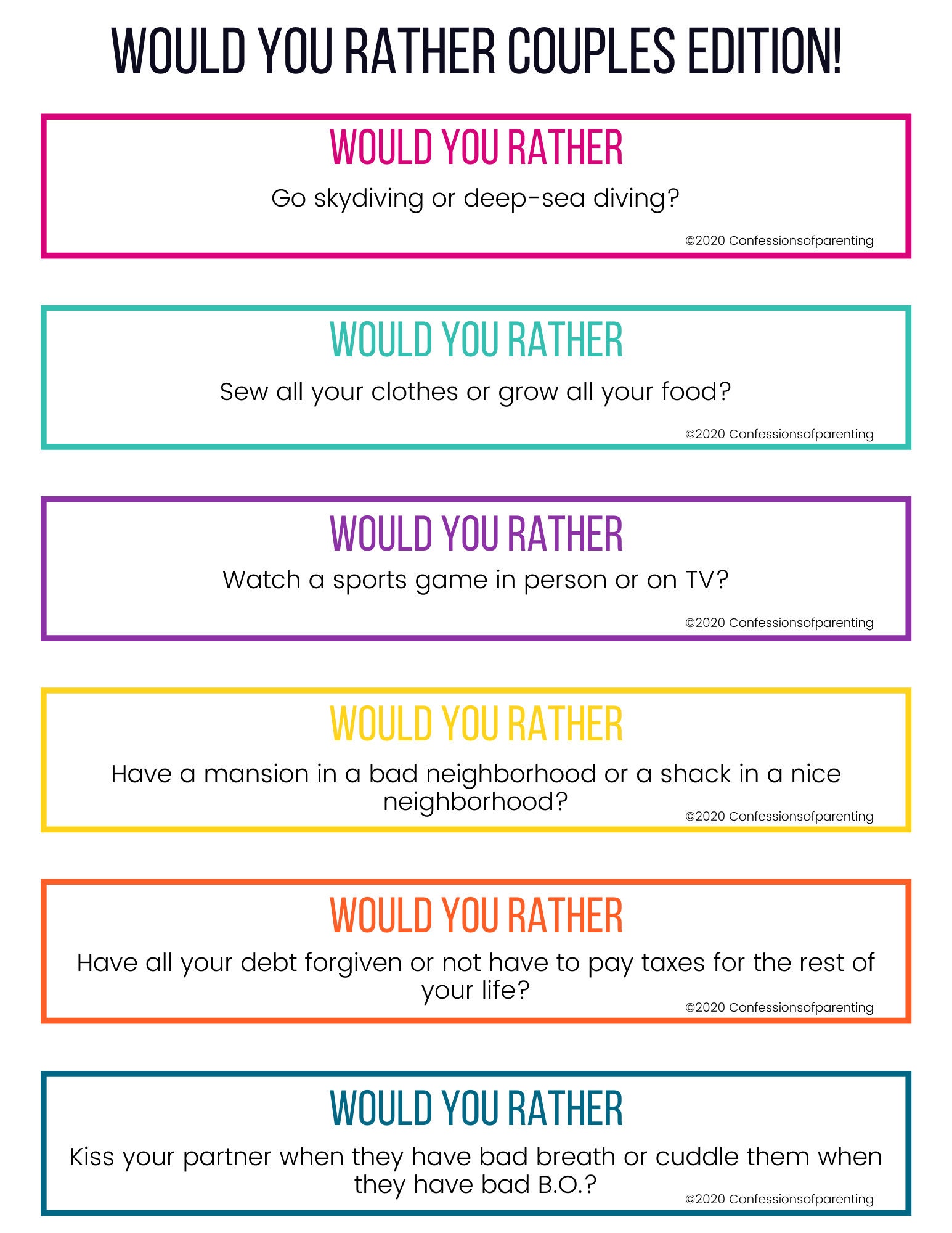 100 WYR Questions to Ask in r/WouldYouRather 