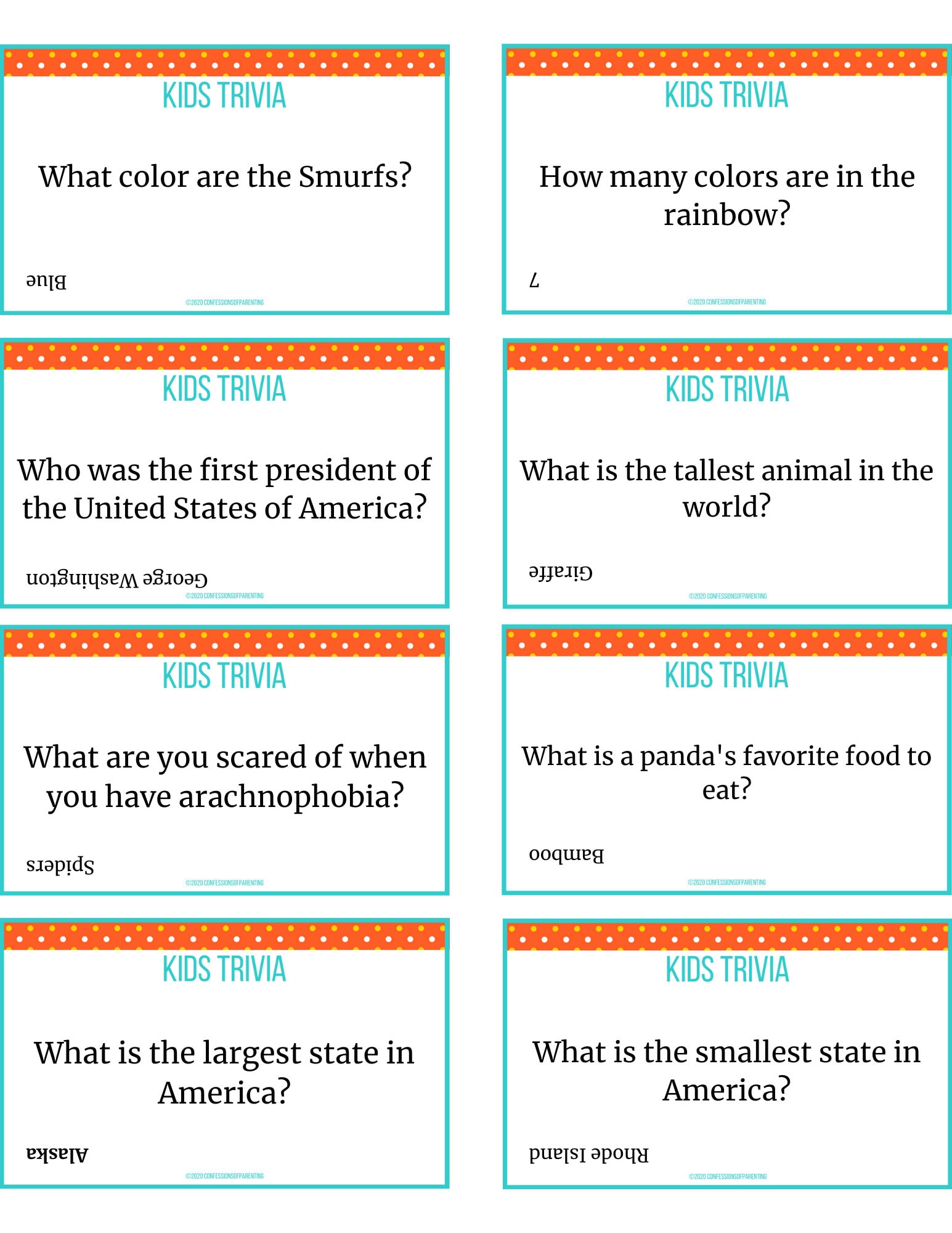 300+ Trivia Questions for Kids| Kids Trivia Game | Printable Trivia for ...