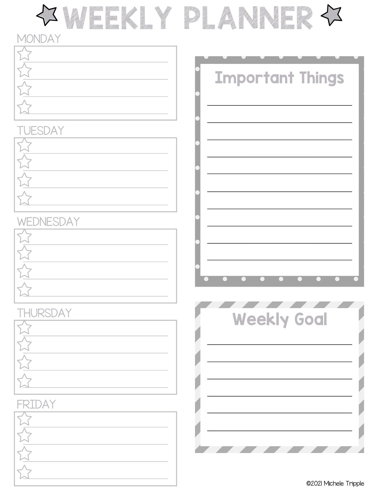 Weekly Planner Printable to Do List - Etsy Canada