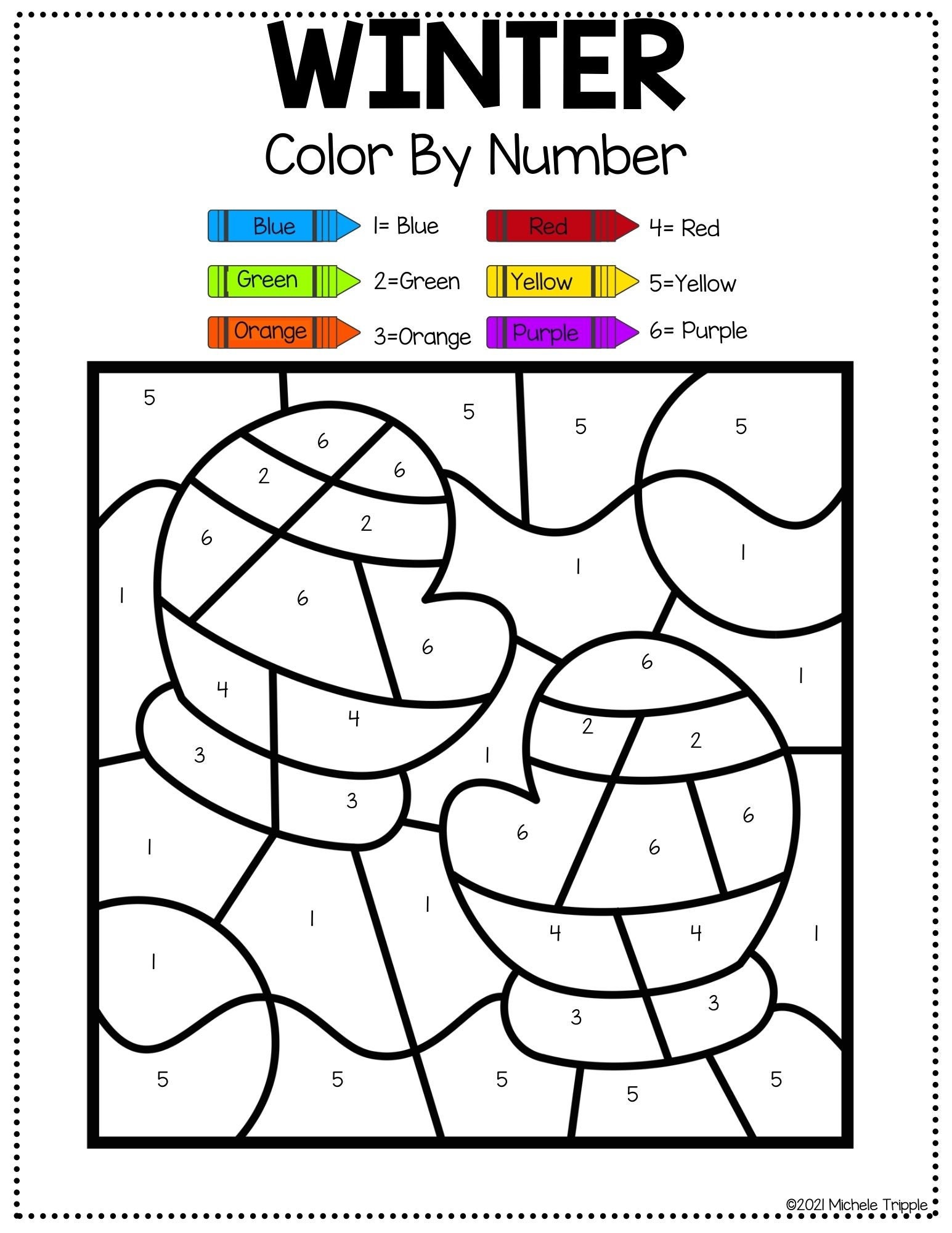 color questopia - wonderful winter number coloring - AbeBooks