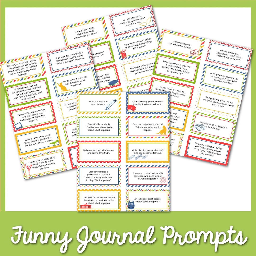 50 Funny Journal Prompts Etsy