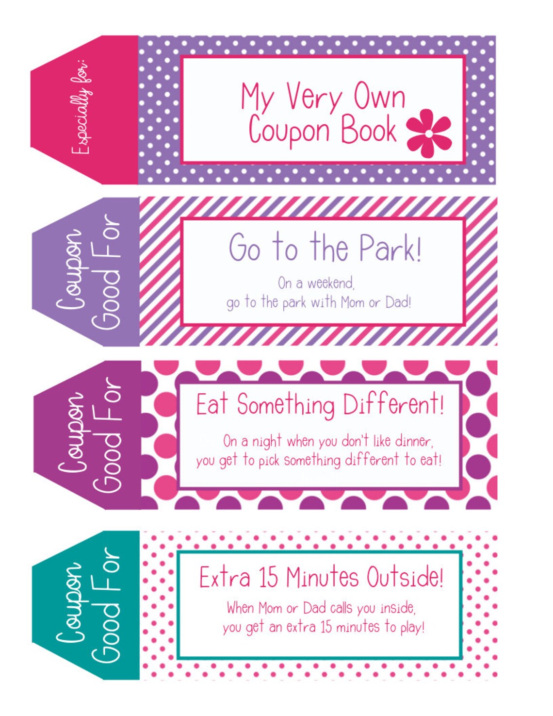 Kids Coupon Book, 39 Printable Coupons for Kids, Gifts for Kids, Gifts ...