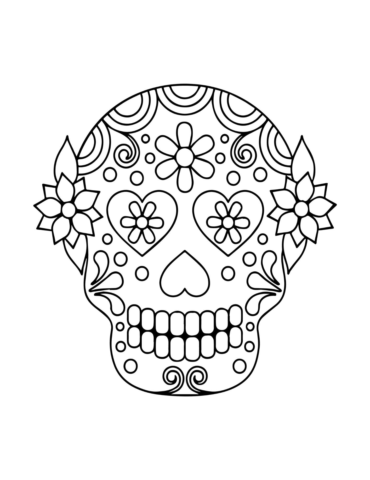 Dia De Los Muertos Coloring Pages, Day of the Dead Coloring Pages ...
