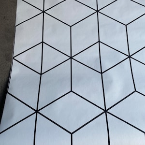 Rivestimento per cassetti esagonale nero - Rivestimento per cassetti staccabile e attaccabile - Rivestimento per ripiani di armadi - Carta da parati - Carta adesiva