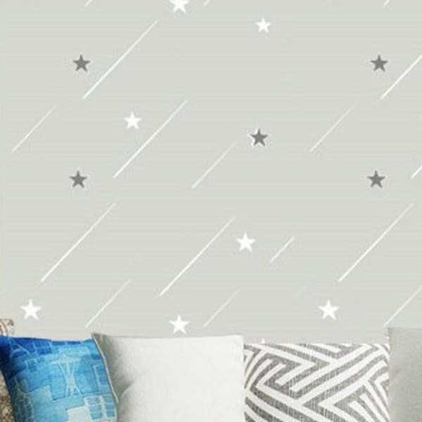 Shooting Stars -  Self Adhesive Drawer Liners - Drawer Adhesive Liners -Contact Paper - Shelf Drawer Liner - Cupboard liners