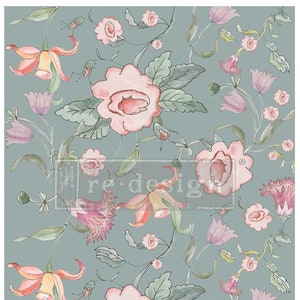 Papier de découpage Posy suédois par Annie Sloan - Papier A1, 23,4" x 33,1"