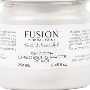 Pearl Smooth Embossing Paste - Fusion Mineral Paint - Raised Stencil Paste - Decor Paste - Stencil Paste