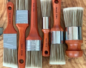 Wise Owl Primum Brushes - Salve Brush - Glaze Brush - 2" Palm Brush - 1.5" Angled brush - Blending Brush - Paint Brush