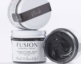 Black Wax - Fusion Mineral Paint Decor Wax - Accent Wax for Furniture - Easy to Apply, Adds Depth & Shine - Perfect for DIY Projects