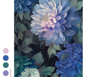 moonlit Periwinkle - reDesign Fibre Paper -Furniture decoupage Paper - 1 sheet 11.7" x 16.5"