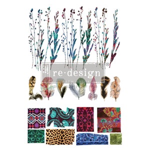 Em voo - Transferência de imagem de esfregar por redesign - Decoração de móveis - Transferência de imagem de esfregar; Suprimentos de artesanato DIY; Decoração para casa; Móveis de upcycle