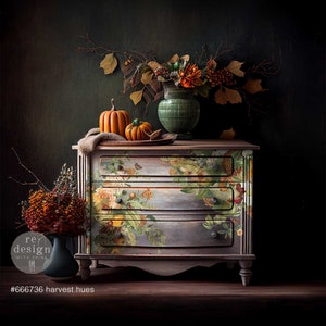 Harvest Hues Transfer - Trasferimento a strofinare Redesign Decor - 2 fogli - dimensioni totali del foglio 24" x 35"; Decorazione fai da te per la casa; Trasferimento di mobili riciclati