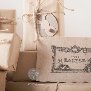 Jeu de tampons de Pâques - Tampons décoratifs - Tampons décoratifs pour meubles - Reconception de tampons clairement alignés, techniques mixtes, tampons créatifs, tampons DIY,