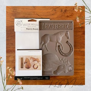 Siliconen mal paard en hoefijzer - reDesign decor mal (5 x 8 inch)