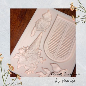 Coleção Postcards from Paradise - Molde Finnabair - Molde Decorativo - Molde de Técnica Mista - Molde Prima - Molde Decorativo Pequeno 3,5" x 4,5"