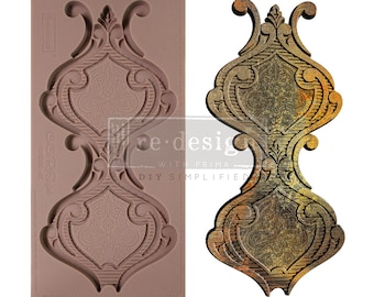 Darling Damask Mould - CeCe Large Decor Mould - Silicone Furniture Mould - Food Mould - 5" x 10"