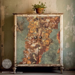Marble Mirage - A1 Decoupage Fiber Paper - Decoupage Paper -Redesign Decoupage Paper - One Sheet - Drawer Liner 23.4" x 33.1"