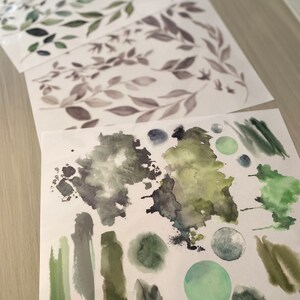 Greenery Day Decor Transfer: Sharon Ziv Design, 3 Sheets (8.5&quot; x 11&quot;)