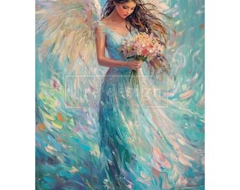 Seraphina in Sapphire Decoupage Paper - reDesign A3 Fibre Tissue (11.7" x 16.5")