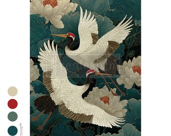 Grace in Flight - tissuepapier decoupage - meubeldecor (19,5 x 30 inch per vel)