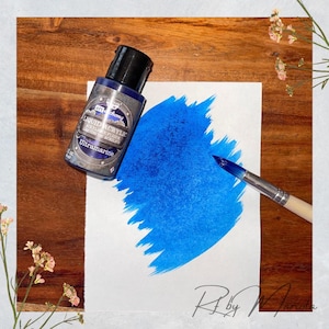 Tinta acrílica líquida Ultramarine - Finnabair | Art Alchemy | Suprimentos para técnicas mistas | Acrílico azul profundo para projetos de artesanato e faça você mesmo