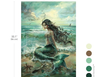 Mystic Waves Decoupage Paper: A1 Size Furniture Transfer (23.4" x 33.1")