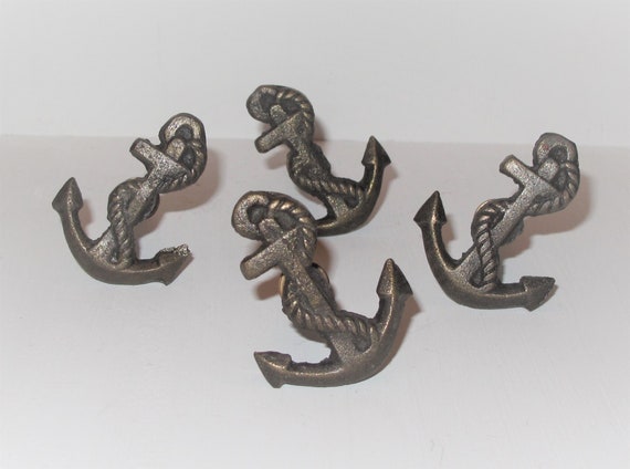 Vintage Metal Anchor Decorative Dresser Knobs Furniture Etsy