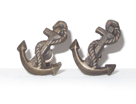 Vintage Metal Anchor Decorative Dresser Knobs Furniture Etsy