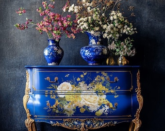 Sunlit Serenade Decor Transfer: Floral Furniture Decals - Redesign with Prima