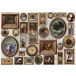 LIMITED EDITION - A1 Fancy Friends Decoupage Fiber Paper - Redesign Fiber Paper - Furniture Decor Paper - 23.4" x 33.1"