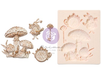 Lost in Wonderland Collection - Silicone Decor Mould -reDesign Mould - Food Safe Cake Mould - Limited Edition - 3.5" x 4.5"