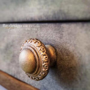 Sierlijke knop siliconen mal: doe-het-zelf harshardware (1,5" breed)