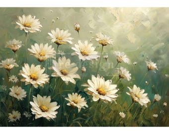 Whispering Daisies Decoupage Paper - reDesign A3 Fibre Tissue (11.7" x 16.5")