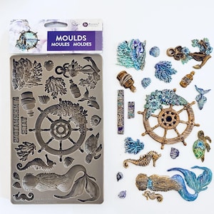 A Mermaid’s Tale Silicone Mould | Nautical & Ocean-Themed Decor Mould for Resin, Clay, Chocolate and Mixed Media | Redesign with Prima