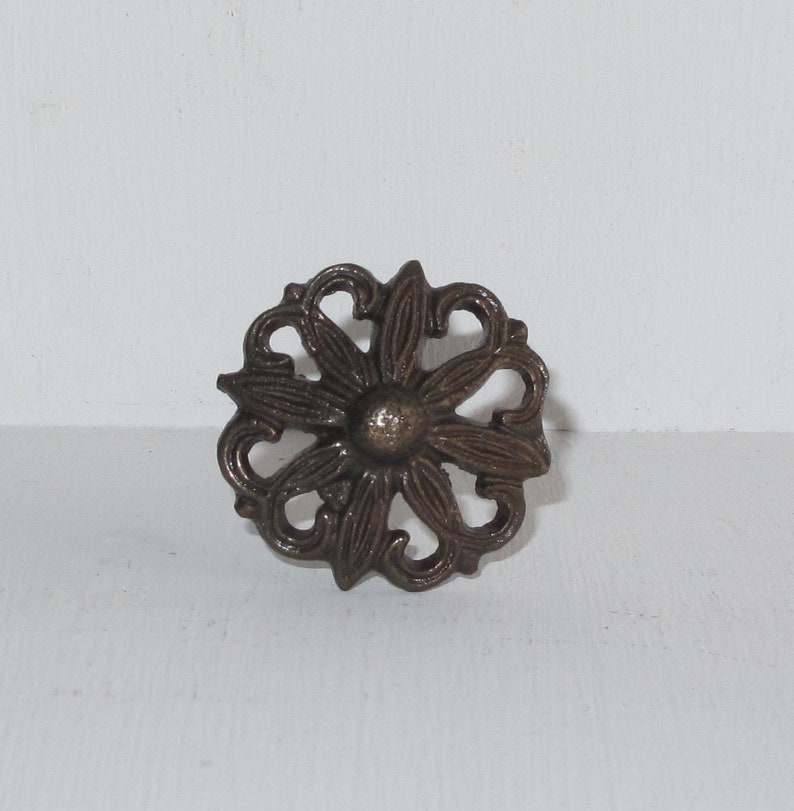 Cast Iron Decorative Knob Dresser Pull Furniture Hardware | Etsy