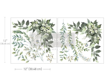 Country Charm Maxi Transfer - Rub on Transfer - Furniture redesign Transfer - 2 sheets - 12" x 12" each sheet size