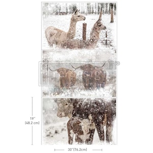 LIMITED EDITION Rustic Retreat - set van 3 decoupagedecotissuepapier - redesign decoupagepapier - elk vel 19,5 x 30 inch