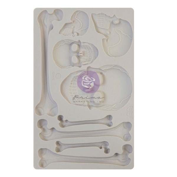Skull and Bones Finnabair Mould - Decor Mould - Furniture Mould -  5×8 IN