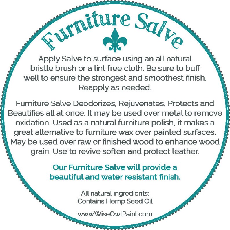 Lemon Verbena Salve by Wise Owl Furniture Sealer Drawer Etsy