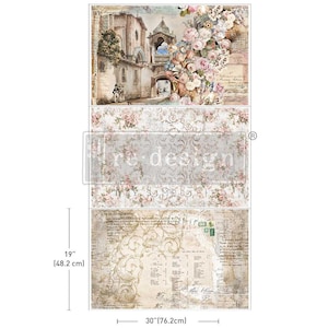 LIMITED EDITION Old World Charm - 3er Pack Decoupage Dekor Seidenpapier - Redesign Decoupage Papier - 50cm x 30cm pro Bogen