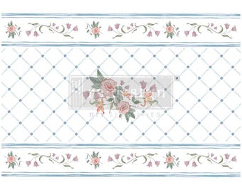 Swedish Posy by Annie Sloan - Decor Transfer - Redesign Decor rub on Transfer - 2 sheets - 24" x 35" total sheet size