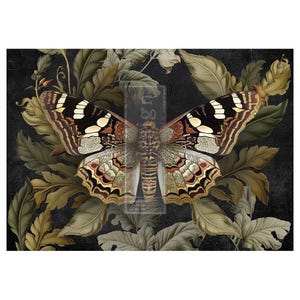 Butterfly Conservatory Tales - A1 Decoupage Fiber Paper-Decoupage Paper -Redesign Decoupage Paper - One Sheet -Drawer Liner A1 23.4&quot; x 33.1&quot;