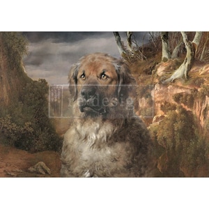 Loyal Friend A1 Decoupage Rice paper - Redesign Decor paper - Furniture Decoupage Paper - Furniture Decor - 23.4" x 33.1"