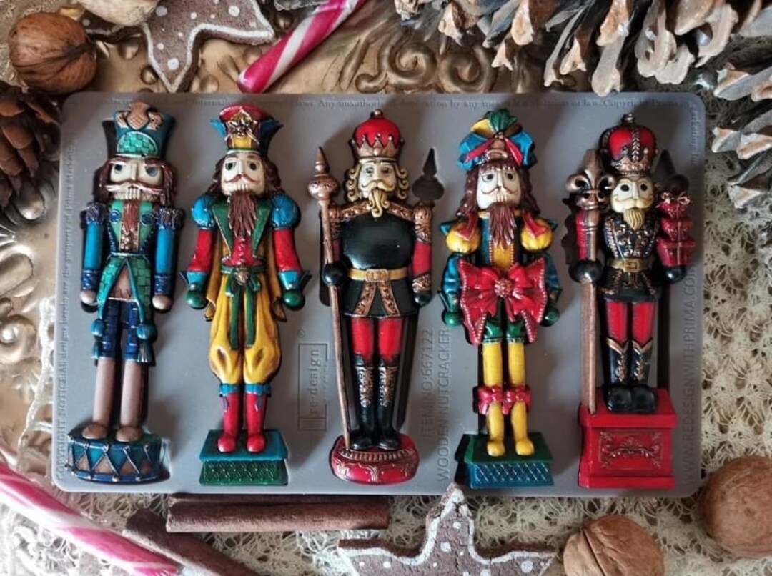DECOR MOULDS® – WOODEN NUTCRACKER – 1 PC, 5″X8″X8MM