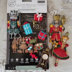 Nutcracker Party Decor Mould - Redesign Decor Mixed Media Mould - 5&quot; x 8&quot; Furniture Decor Mould; Chocolate Mould; Cake Decor