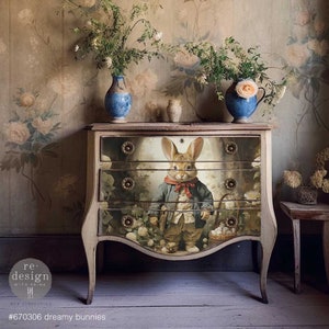 EDIZIONE LIMITATA - Coniglietti sognanti - Confezione da 3 fogli di carta velina decorativa per decoupage - Carta per decoupage Redesign - 19,5" x 30" ogni foglio - Edizione limitata