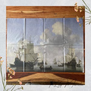 Papel para decoupage "Navega lejos" - Menta de Michelle - Papel para decoupage para muebles artesanales - Papeles para decoupage de muebles - Decoupage