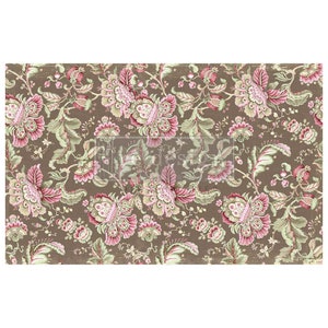 ÉDITION LIMITÉE - Papier de soie pour découpage floral Paisley - Papier de soie revisité - Papier de décoration pour meubles - 19,5 x 30 pouces